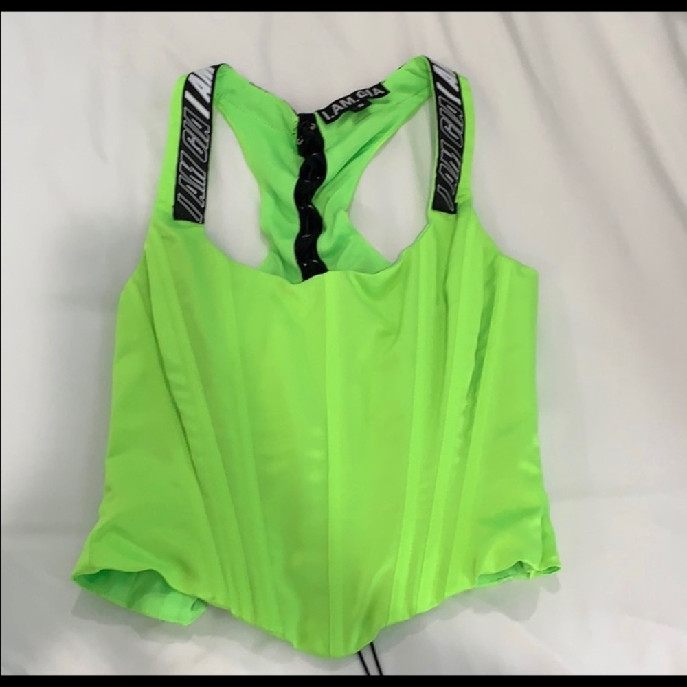 I AM GIA Neon green corset